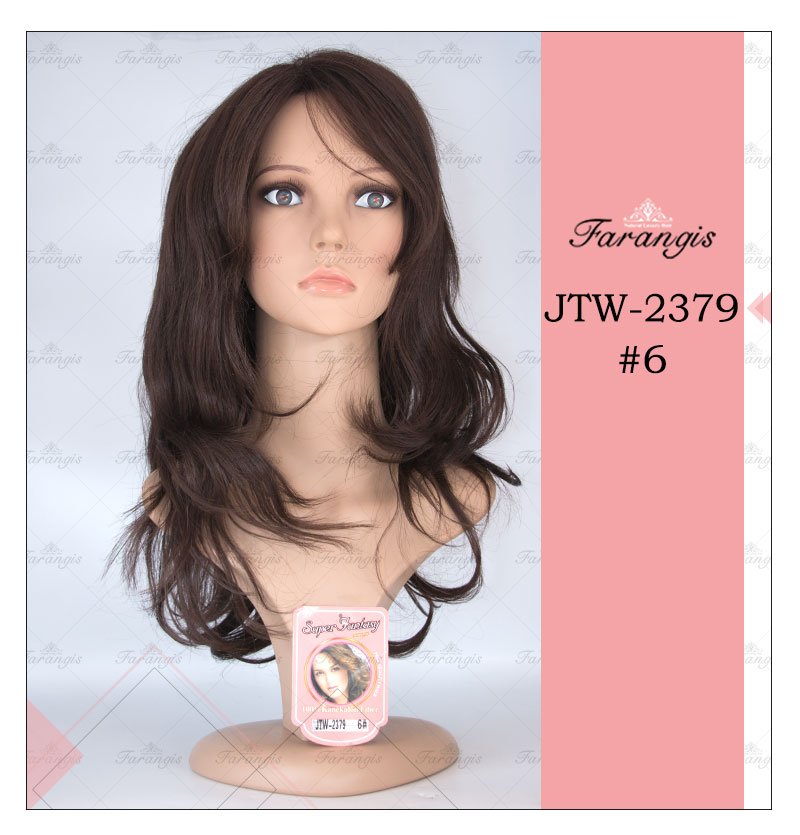 کلاه گیس زنانه قهوه ای مدل JTW کد 6