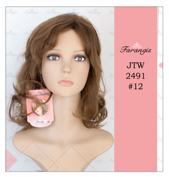 کلاه گیس زنانه قهوه ای مدل JTW2491 کد 12
