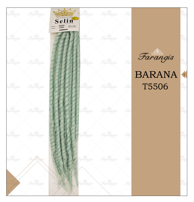 مو دردلاک سبز زیتونی مدل BARANA کد T5506