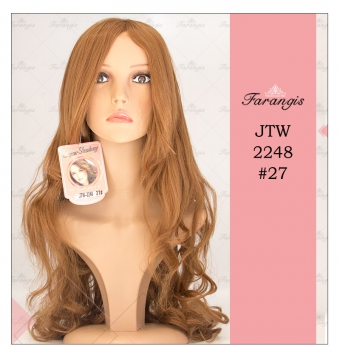 کلاه گیس زنانه عسلی متوسط مدل JTW-2248 کد 27