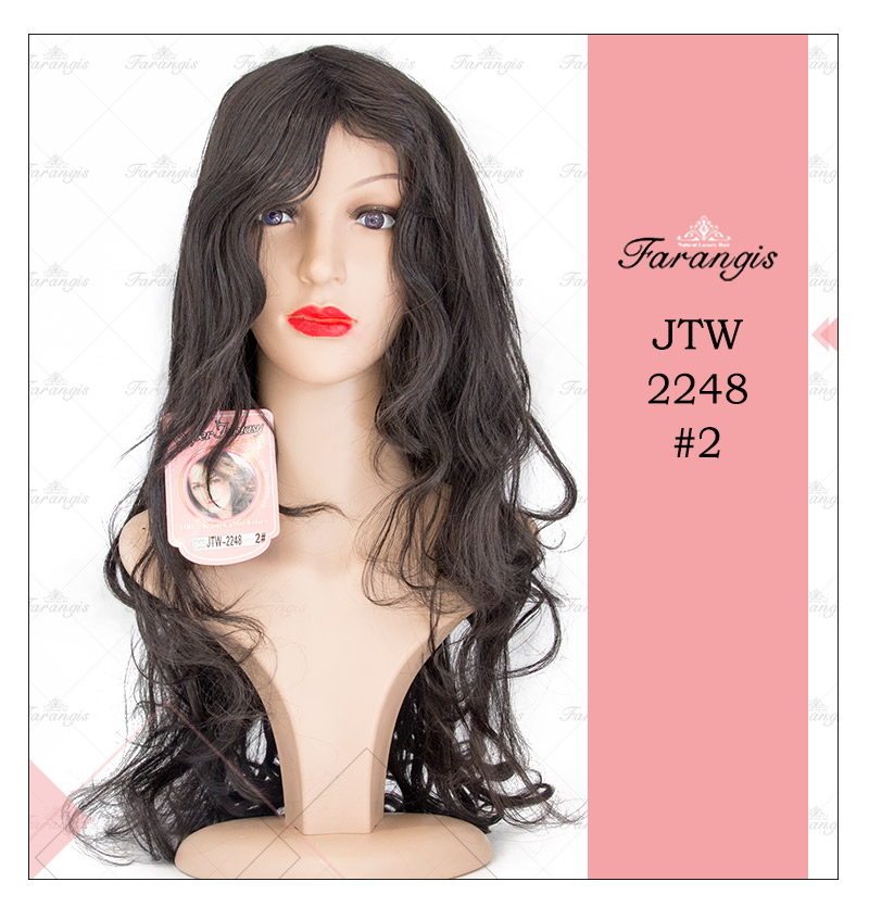 کلاه گیس زنانه مشکی مدل JTW-2248 کد 2