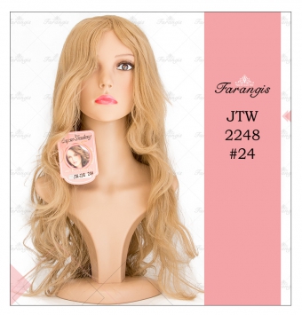 کلاه گیس زنانه دودی زیتونی مدل JTW-2248 کد 24