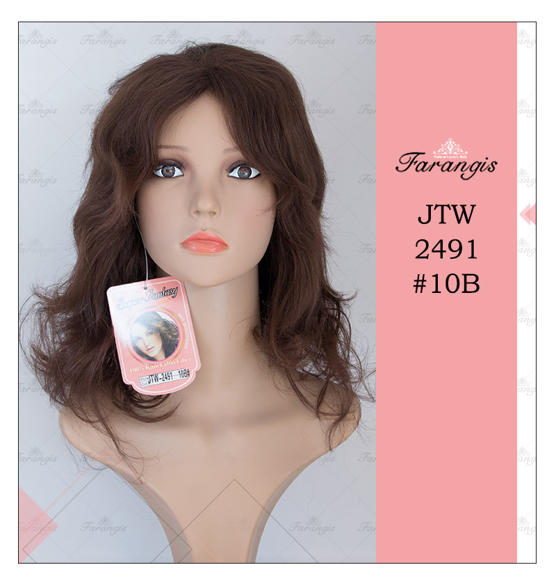 کلاه گیس زنانه قهوه ای بلوطی روشن مدل JTW2491 کد 10B