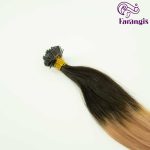 اکستنشن مو طبیعی سر چسب برند ازبک رنگ آمبره 02