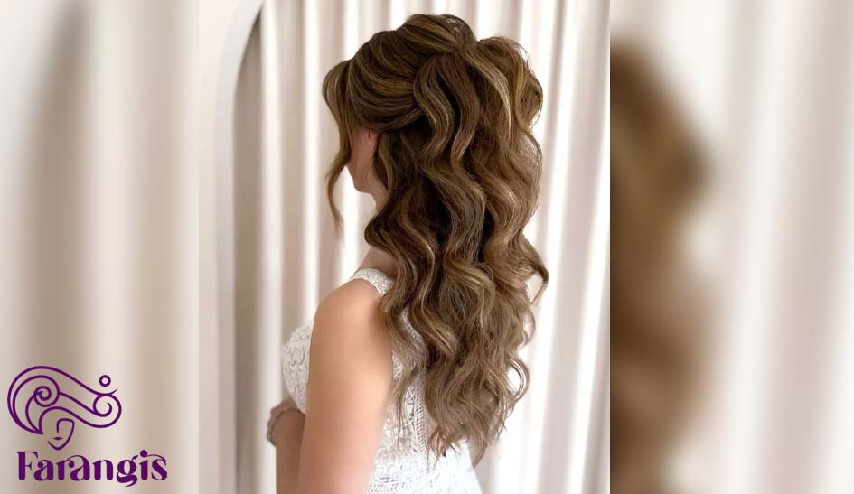 شینیون آبشاری برای ترکیب موهای باز و بسته