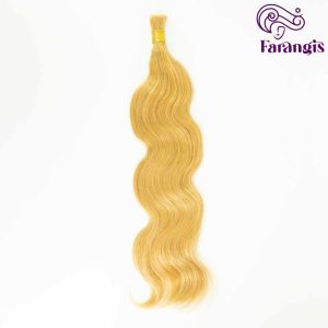 اکستنشن مو طبیعی سولماز کات شده حالت دار بلوند
