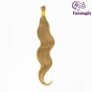 اکستنشن مو طبیعی سولماز کات شده حالت دار بلوند تیره