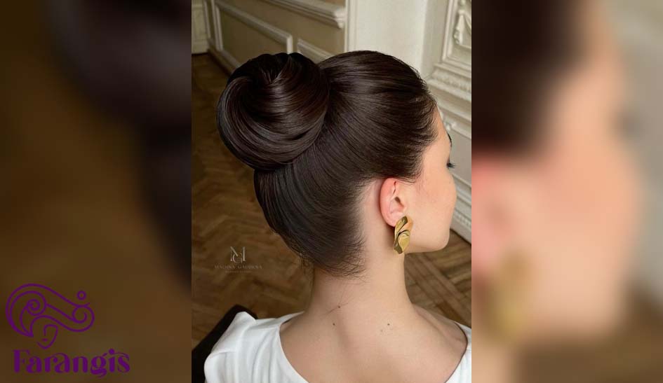 شینیون sleek (چسبیده به سر) برای ظاهری مدرن