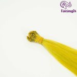 اکستنشن مو طبیعی سر چسب برند ازبک رنگ زرد 02