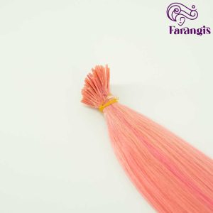اکستنشن مو طبیعی سر چسب برند ازبک رنگ گلبهی 02