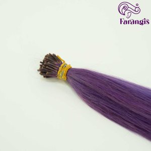 اکستنشن مو طبیعی سر چسب برند ازبک رنگ بنفش 01