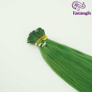 اکستنشن مو طبیعی سر چسب برند ازبک رنگ سبز 02