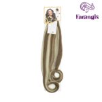 اکستنشن موی مصنوعی رنگ دودی نسکافه ای با لایت بلوند کاهی
