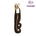 اکستنشن موی مصنوعی با رنگ قهوه ای تیره با لایت بلوند کاهی