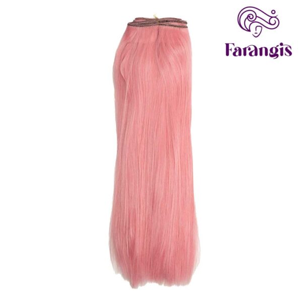اکستنشن موی مصنوعی سر دوخت متری فانتزی T hairs قد ۵۵ سانت تراکم دو لایه ۱۵۰ سانت
