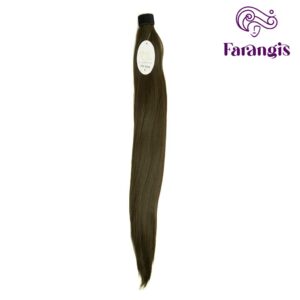اکستنشن موی مصنوعی رنگ قهوه‌ای دودی برند MT