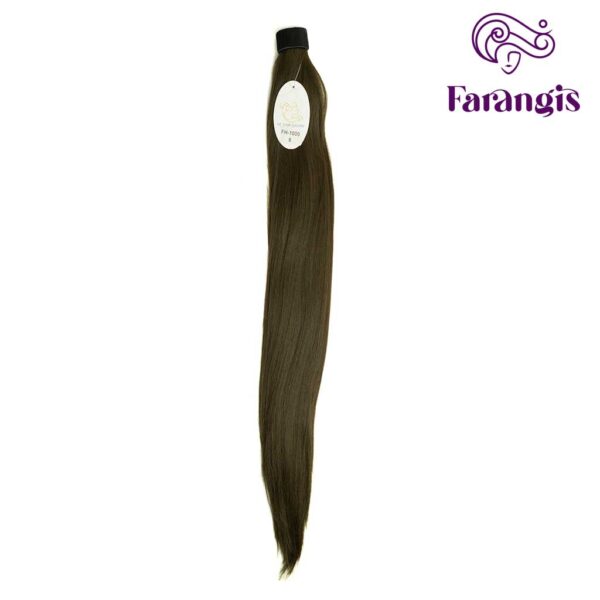 اکستنشن موی مصنوعی رنگ قهوه‌ای دودی برند MT